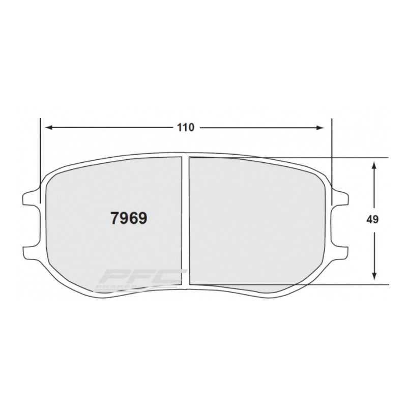 PFC 7969.332.26.44 Rear Brake Pads for PORSCHE 991 Cup / Cayman GT4 Clubsport (332 Compound, 26 mm) Photo-1