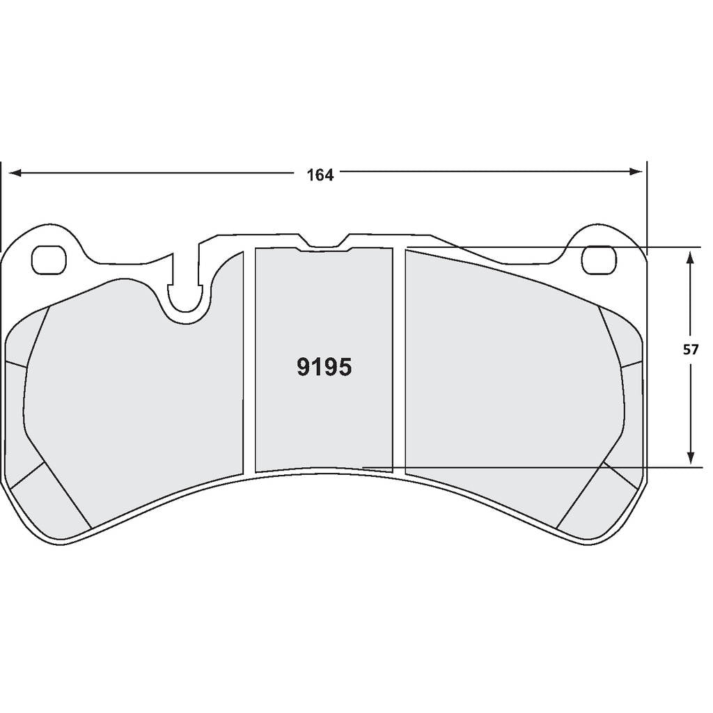 PFC 9195.68.15.64 Front Brake Pads for SUBARU Impreza Limited Edition 2.0 STI (GR / GV) (68 Compound, 16 mm) Photo-0