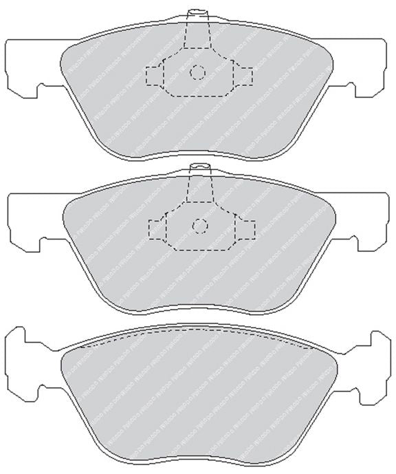 FERODO FCP1052R Front Brake Pads DS3000 for ALFA ROMEO GT (937) / 147 (937) / 156 (932) / GTV Photo-0