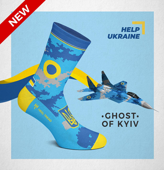 HEEL TREAD HT-Ghost-Kiev-Socks-M Socks GHOST OF KYIV size M 36-40 Photo-0 