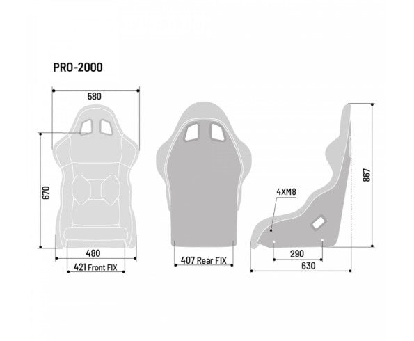 SPARCO 008016RNR PRO 2000 QRT Racing seat, FIA 8855-1999, size L Photo-5