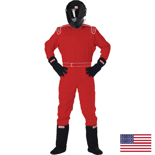 SIMPSON 4803431 DRAG ONE PIECE Racing suit, SFI 3.2A/20, red, size XL Photo-0