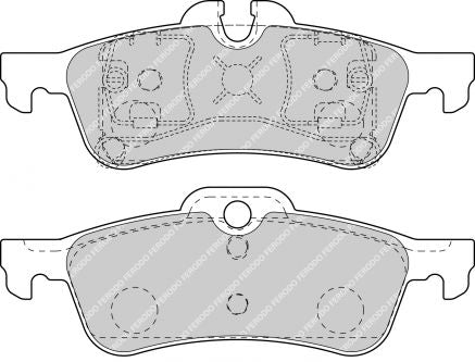 FERODO FCP1676H Rear Brake Pads DS2500 for MINI Cooper S (R52 / R53) Photo-0