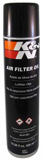 K&N 99-0516EU Air Filter Oil - 14.36 fl oz/408 ml Aerosol - Non-USFilter OIL; AEROSOL 14.36 FL OZ/408 ML (EN/ES/SV/PL/CZ) Photo-0