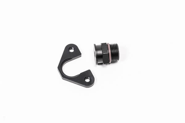 RADIUM 20-0595 Fuel Rail Adapter Fitting FPR 8AN ORB, 7mm Bore, 39mm Offset, M6 for TOYOTA GR Corolla Photo-0