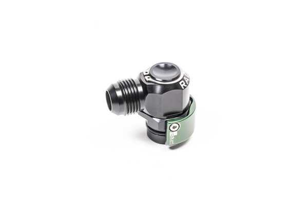 RADIUM 20-0748 Fitting Quick Connect V2 19mm Male to 10AN Male 90deg for TOYOTA MK5 Supra Photo-0