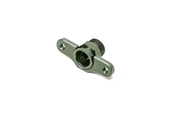 RADIUM 20-0842 FPR Fuel Rail Adapter Fitting 8AN ORB, 16mm Bore, 50mm Spacing, M6 for TOYOTA MK5 Supra Photo-0
