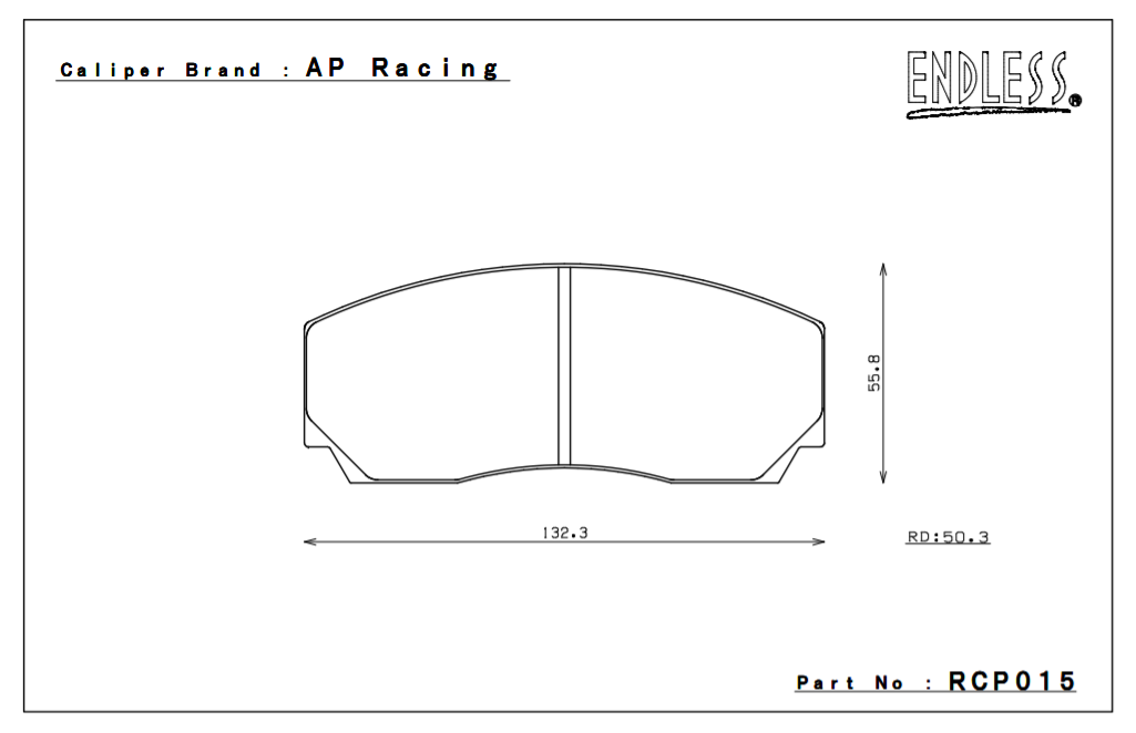 ENDLESS RCP015ME20 Brake pads 17mm 4-Piston AP Racing caliper CP2279/3215/5200 Photo-0