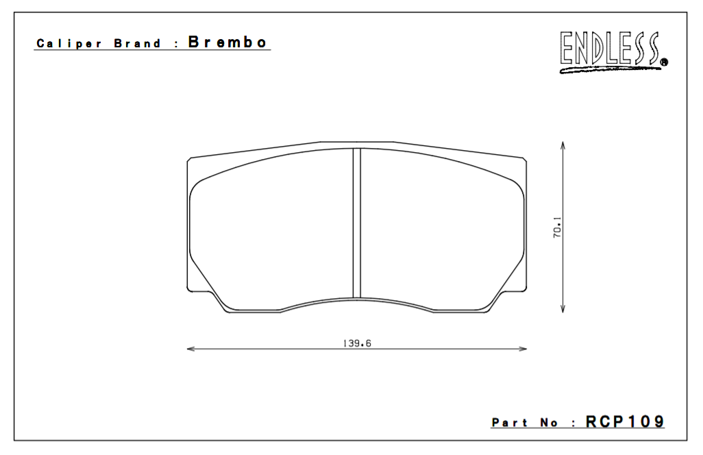 ENDLESS RCP109MX72 Brake pads 17,5mm 4-Piston Brembo caliper XA5.T0.01/04 Photo-0