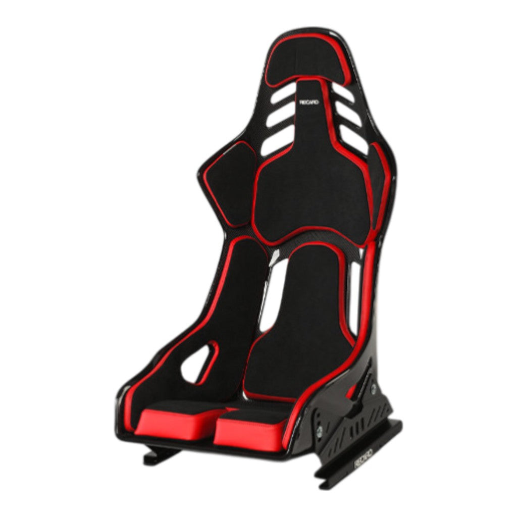 RECARO 078.02.1B22 Race Seat Podium CF Left Side (ABE / FIA), Black Alcantara / Red Leather, Size L Photo-0