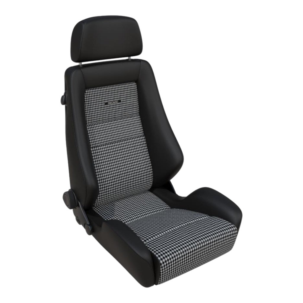 RECARO 088.00.0B25 Seat Classic LX, Leather Black / Pepita Photo-0