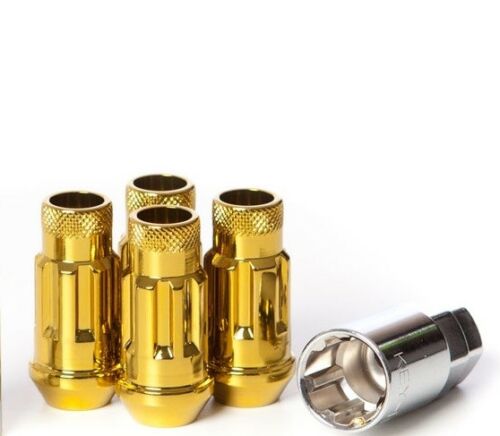 MUTEKI 32902Z Lug nuts kit SR48 12X1.50 LOCK SET 48mm CHROME YELLOW Photo-0