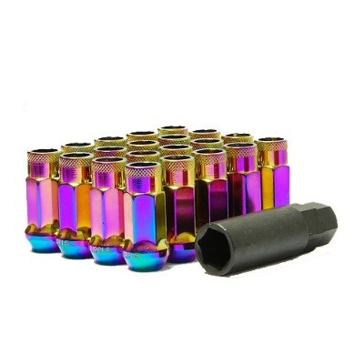 MUTEKI 32905N Lug nuts kit SR48 12x1.25 Chrome Neon (Open End) Photo-0