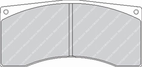 FERODO FRP3007R Brake Pads DS3000 for Caliper Alcon B Type - Th. 18.0mm Photo-0