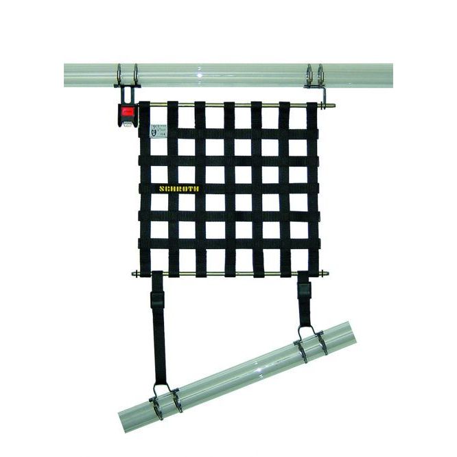 SCHROTH 09045-0 Left Window Net 525 mm x 467 mm (20.7 “x 18.4“) Black SFI/FIA Photo-0