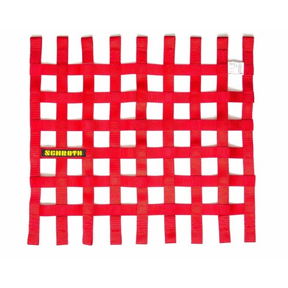 SCHROTH 09053-2 Window Net 400 mm x 405 mm (15.75“ x 16“) Wthout Hardware Red Photo-0