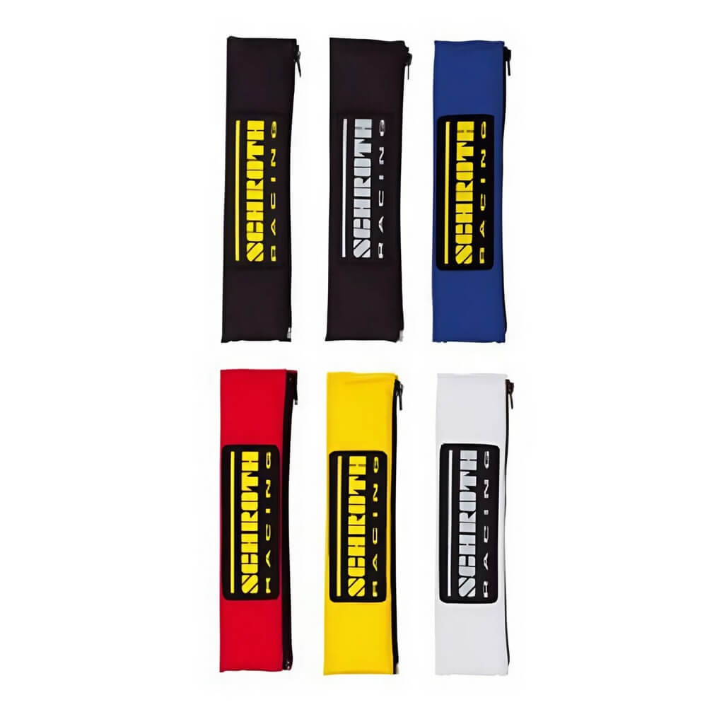 SCHROTH 00119 Shoulder Pads Racing Logo 50mm, Black/Yellow Logo Photo-0