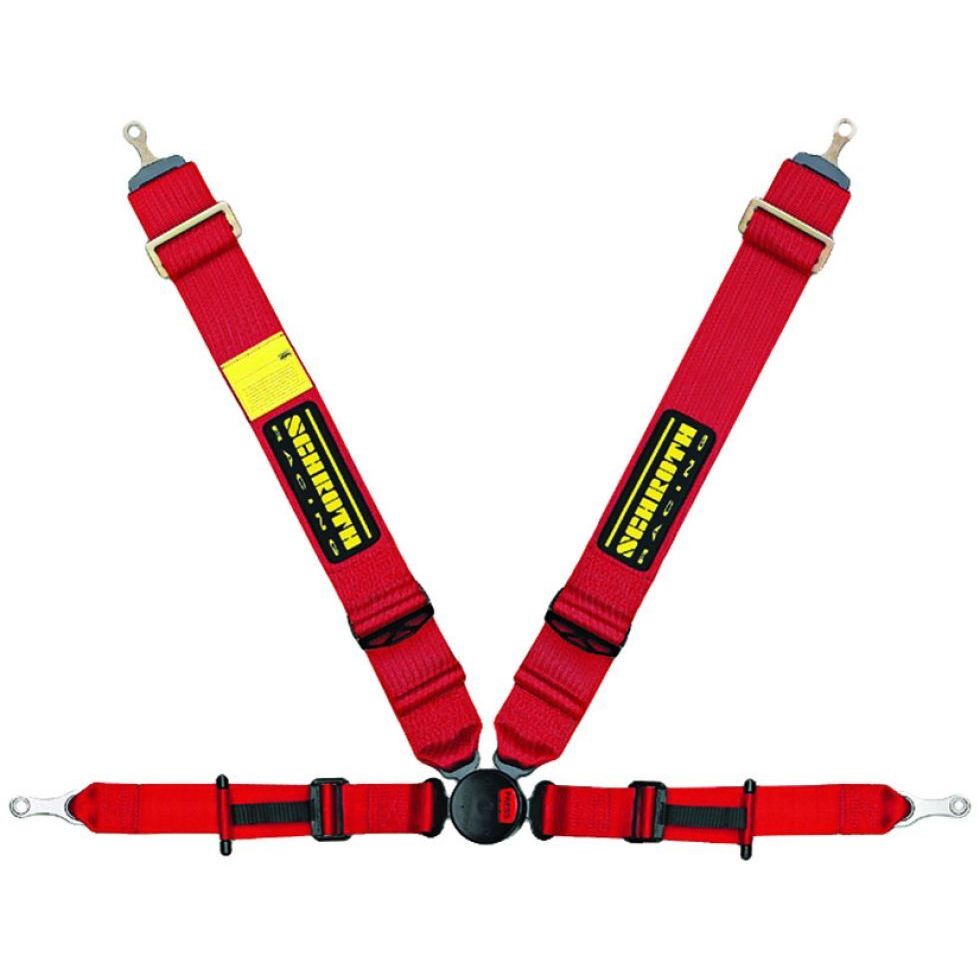 SCHROTH 25270 Seat Belt Profi 2-FE 4-point Right ASM Red Photo-0