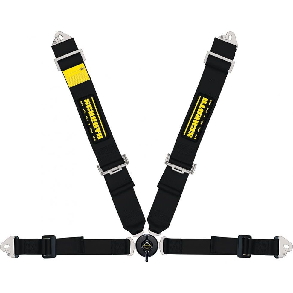 SCHROTH 91131-0 Seat Belt Clubman 2 4-point 50mm (2") Left, Asm, Pull Up, Black Photo-0
