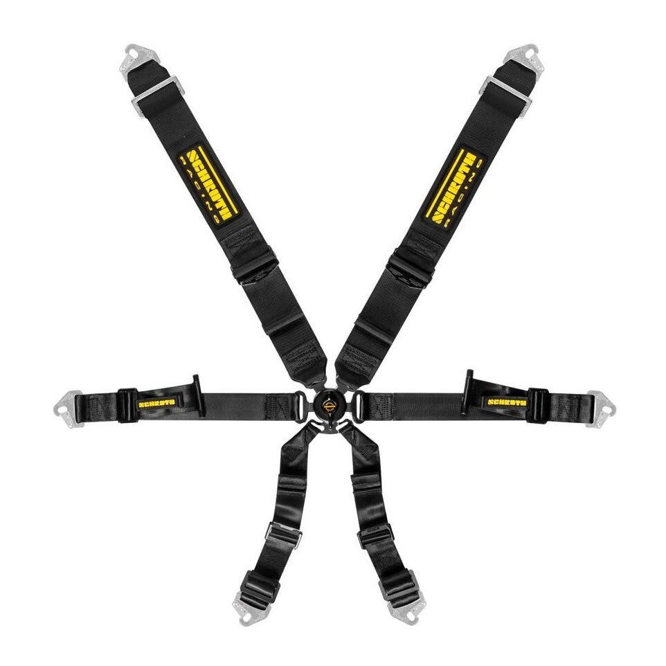 SCHROTH 94540-0 Seat Belt Profi 6-point 3x2 Pull-up Black FIA 8853-2016 Photo-0