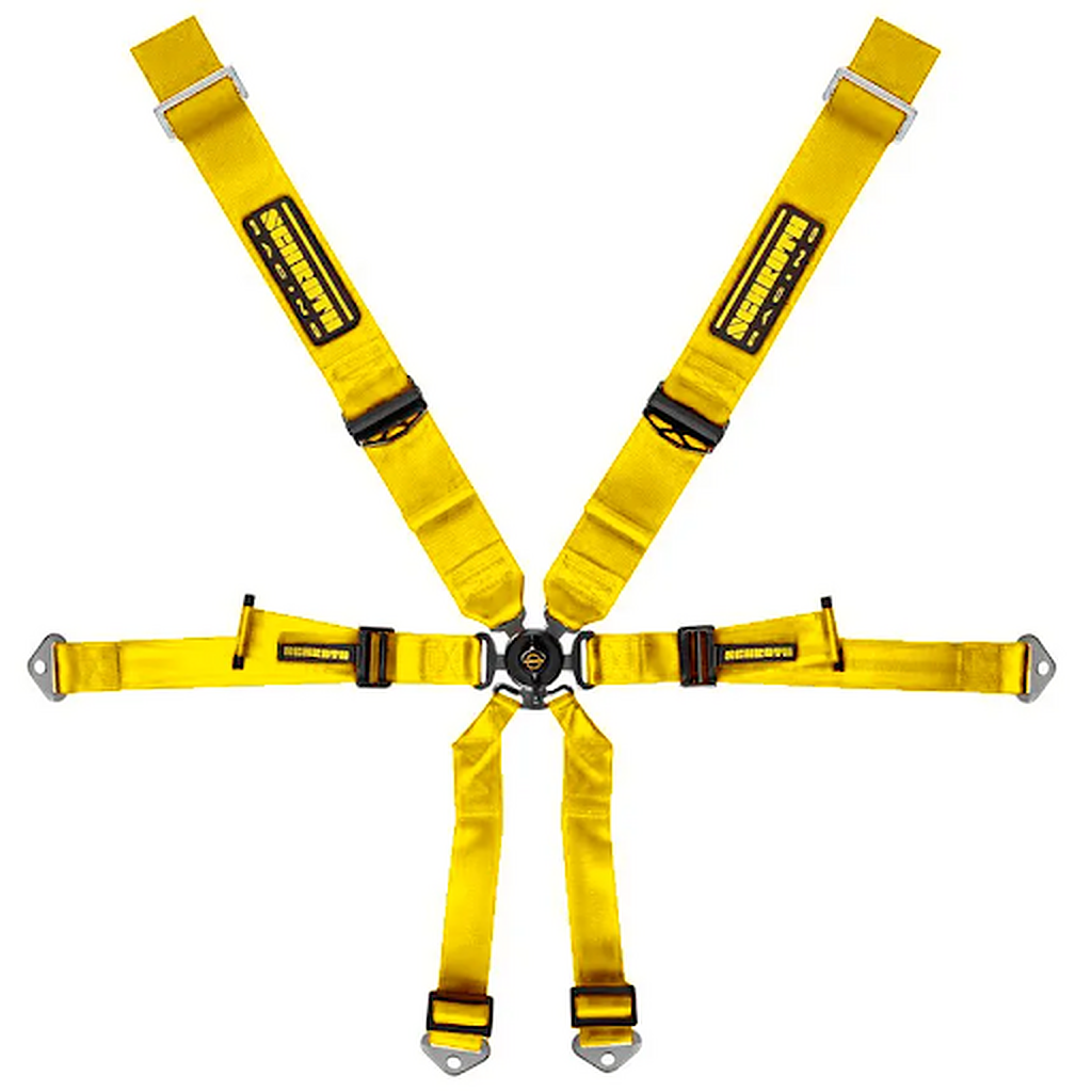 SCHROTH 94670-H3 Racing Harness Profi 3x2 6-Point, Yellow for PORSCHE Cayman / Boxster (981 / 982) Photo-0