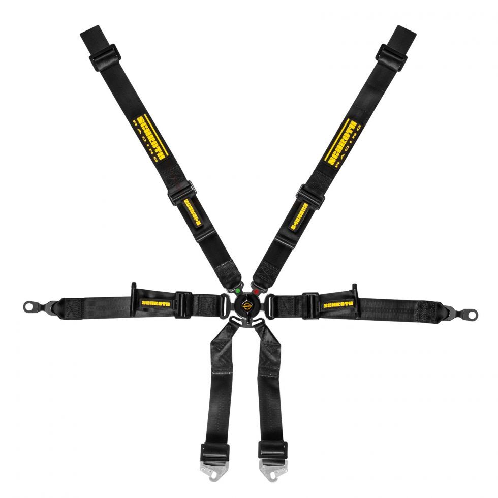SCHROTH 94700-0 Seat Belt Profi 6-point 2x2 Black for PORSCHE 996 / 997 Photo-0