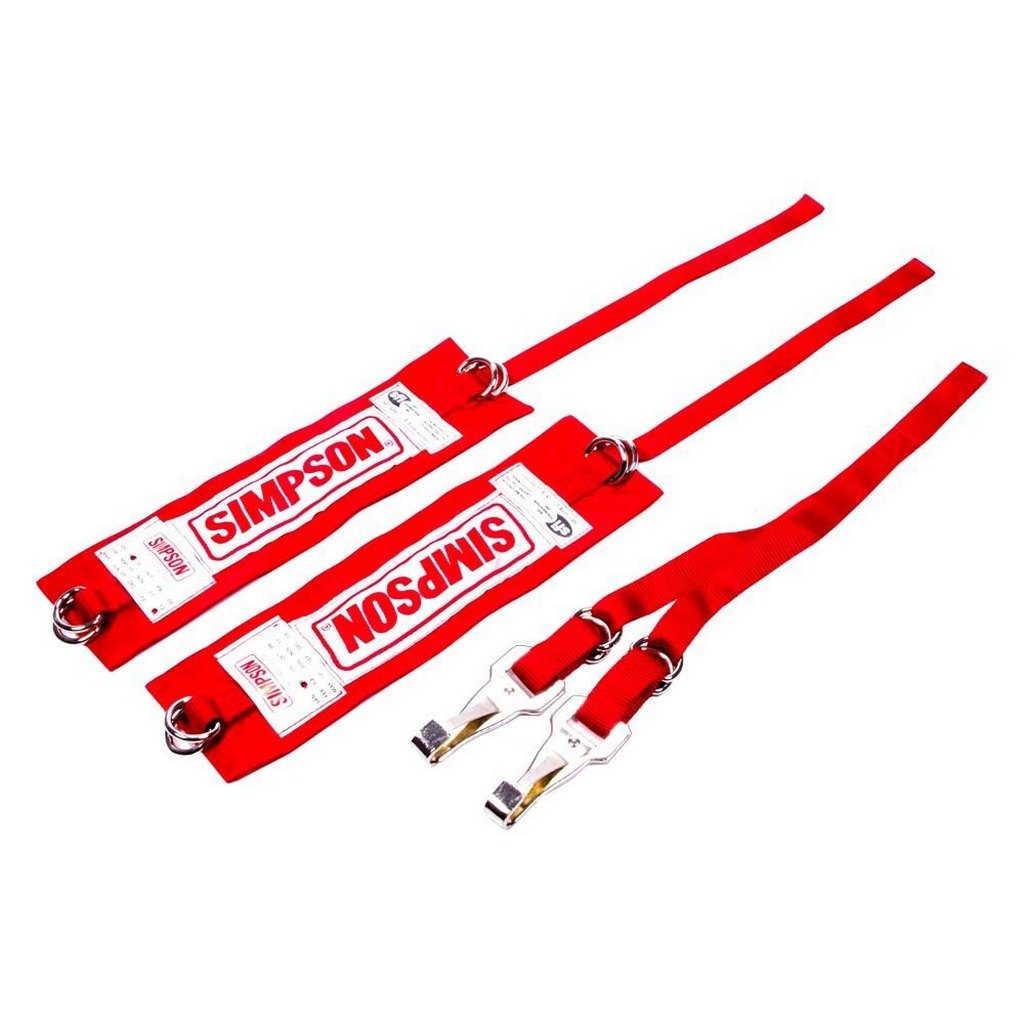 SIMPSON 36000R Arm Restraints Individual Straps, Red (SFI 3.3) Photo-0