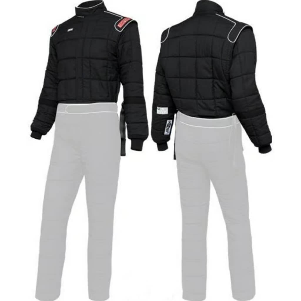 SIMPSON 4802434 Racing Drag Two Piece Racing Suit Jacket, SFI 20, Black, Size XL Photo-0