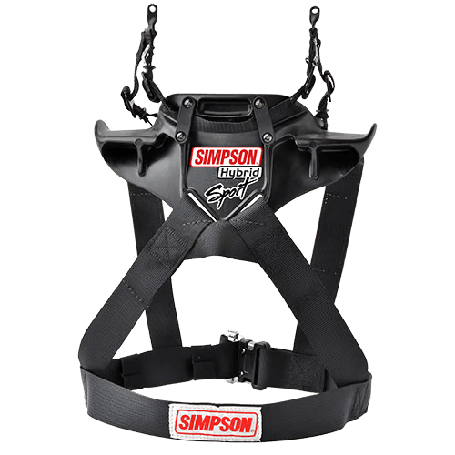 Simpson HS.XLG.11.PA.FIA Neck Restraint Hybrid Sport X-LARGE Adjustable sliding tether Post anchor compatible Photo-1