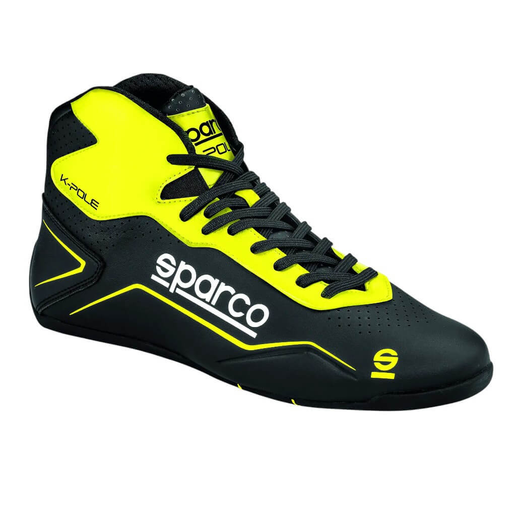 SPARCO 00126942NRGF Karting Shoes K-Pole, Black / Yellow, Size 42 Photo-0