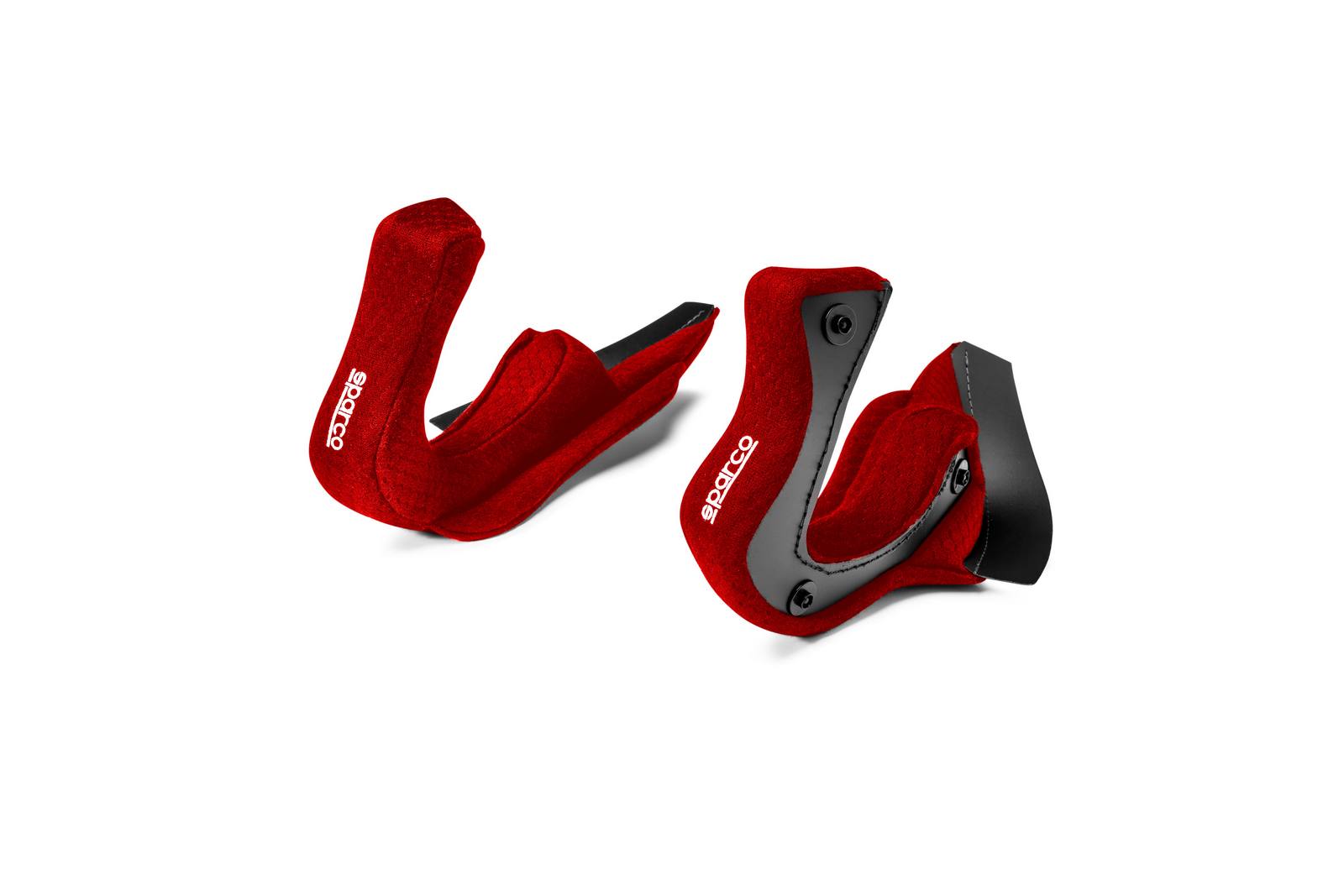 SPARCO 0032RJ03RS30 Cheek padding PRIME open face 8860 red 30mm Photo-0