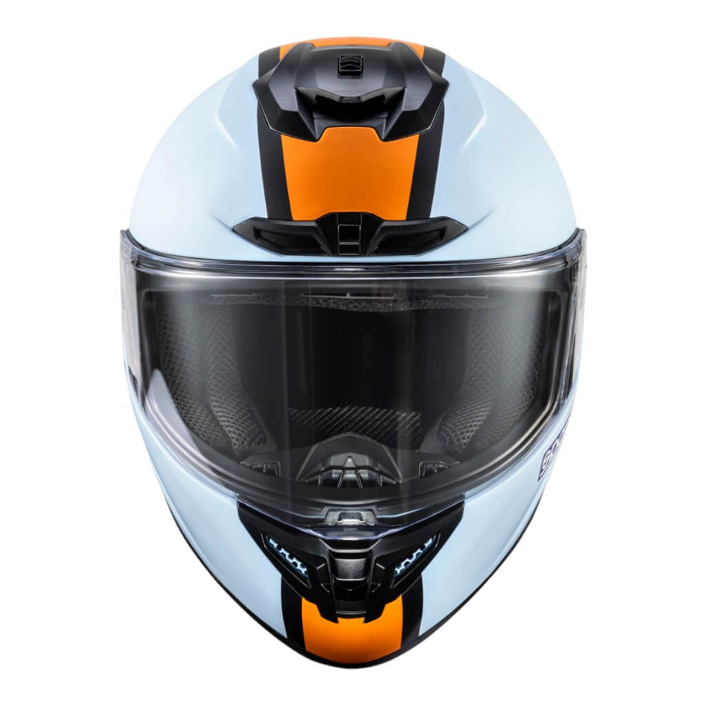 SPARCO 003378GUCE2M Full-Face Racing Helmet X-Pro ECE06 Gulf, Heavenly, Size M Photo-1