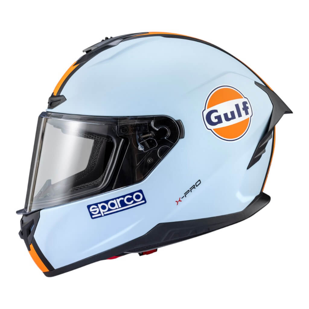 SPARCO 003378GUCE2M Full-Face Racing Helmet X-Pro ECE06 Gulf, Heavenly, Size M Photo-2