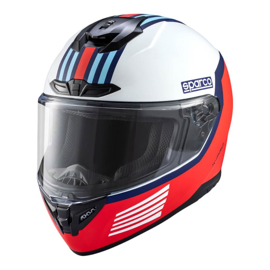 SPARCO 003378MRBI3L Full-Face Racing Helmet X-Pro ECE06 MR, White, Size L Photo-0