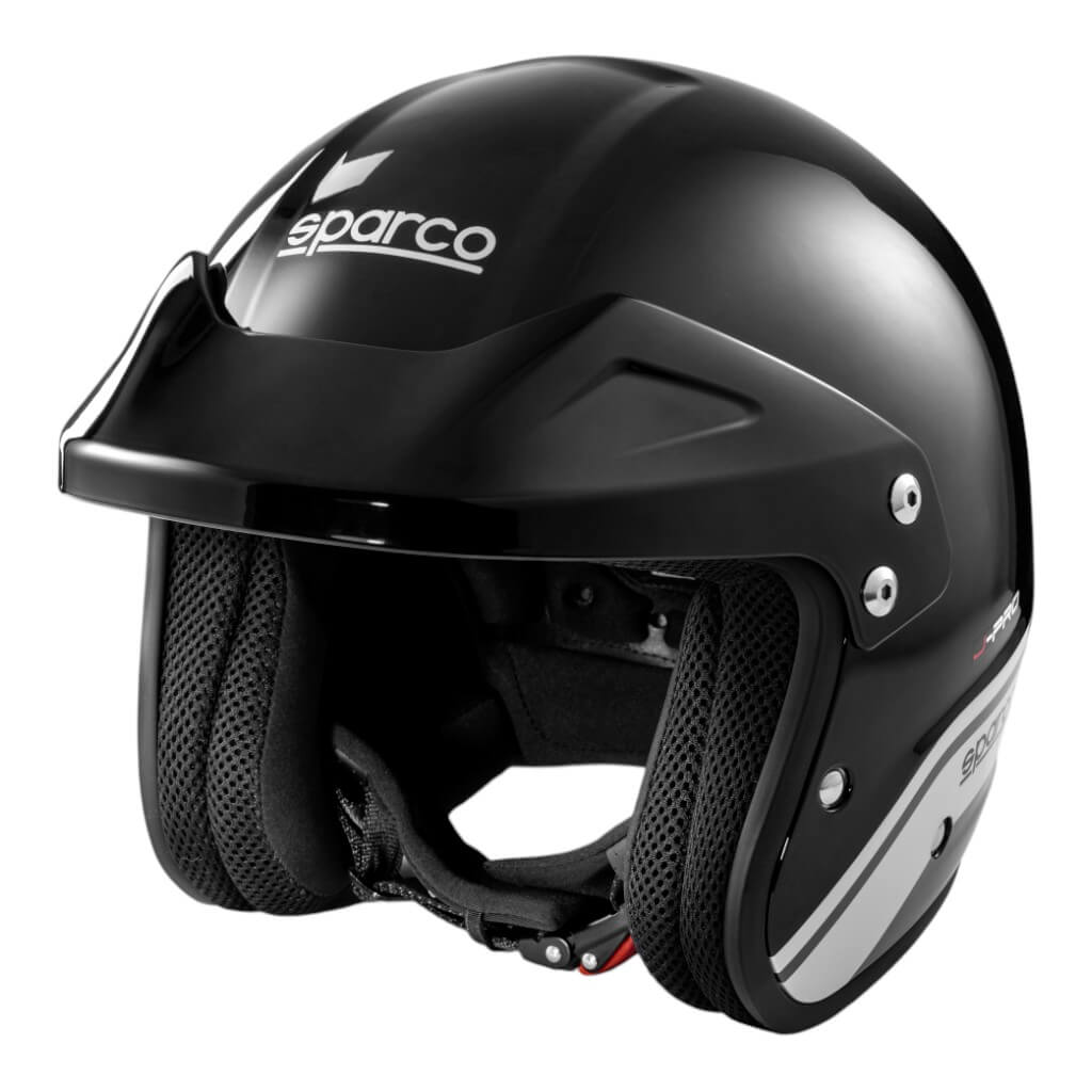 SPARCO 003379NRGR3L Open-Face Racing Helmet J-Pro ECE06, Black/Grey, Size L Photo-0
