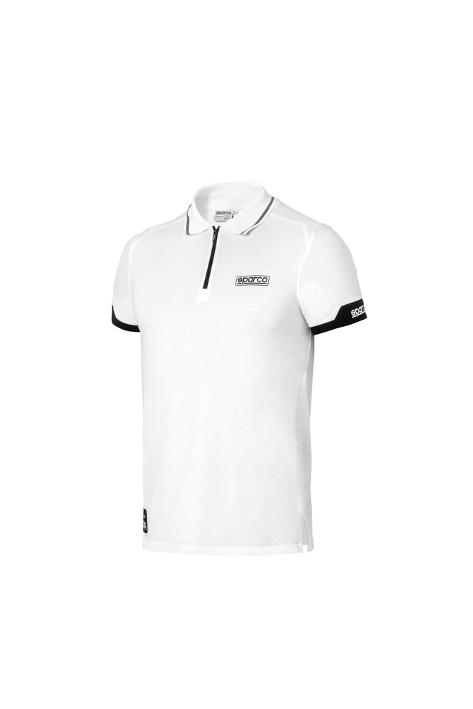 SPARCO 013036BI5XXL Polo zip white 2XL Photo-0