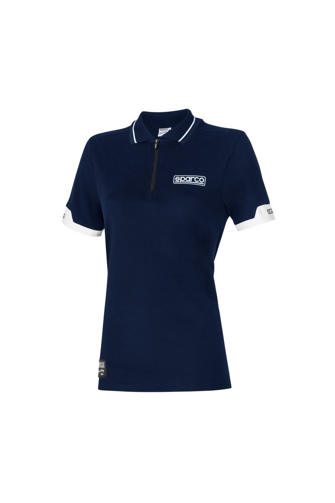 SPARCO 013036LBM3L Polo zip lady navy blue L Photo-0