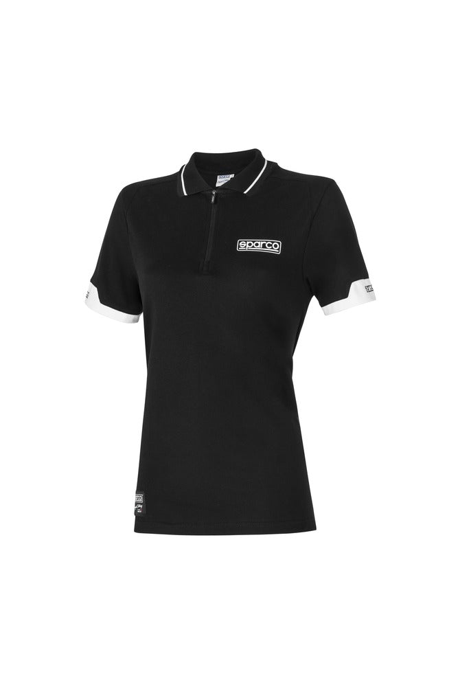 SPARCO 013036LNR0XS Polo zip lady black XS Photo-0