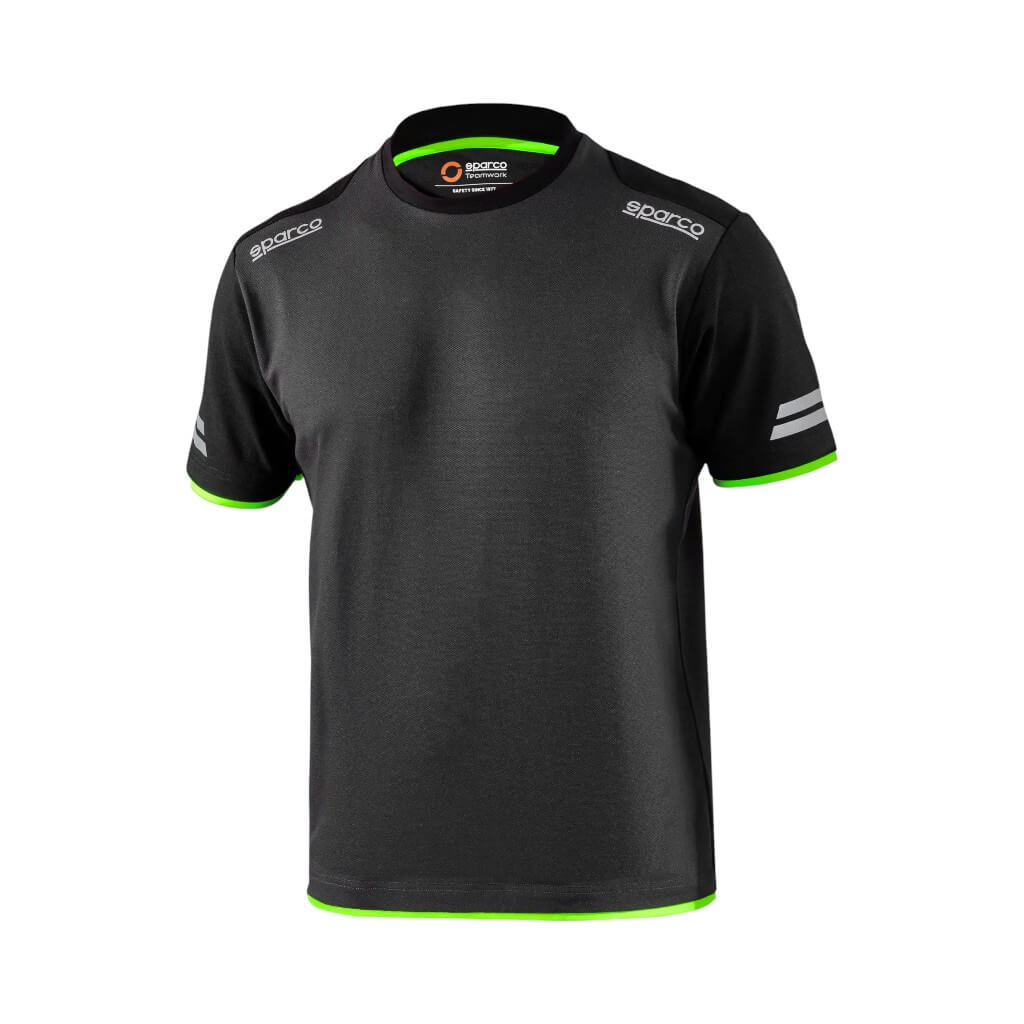 SPARCO 02416GSVF7XXX T-Shirt Tech Tucson, Grey/Fluo Green, Size 4XL Photo-0