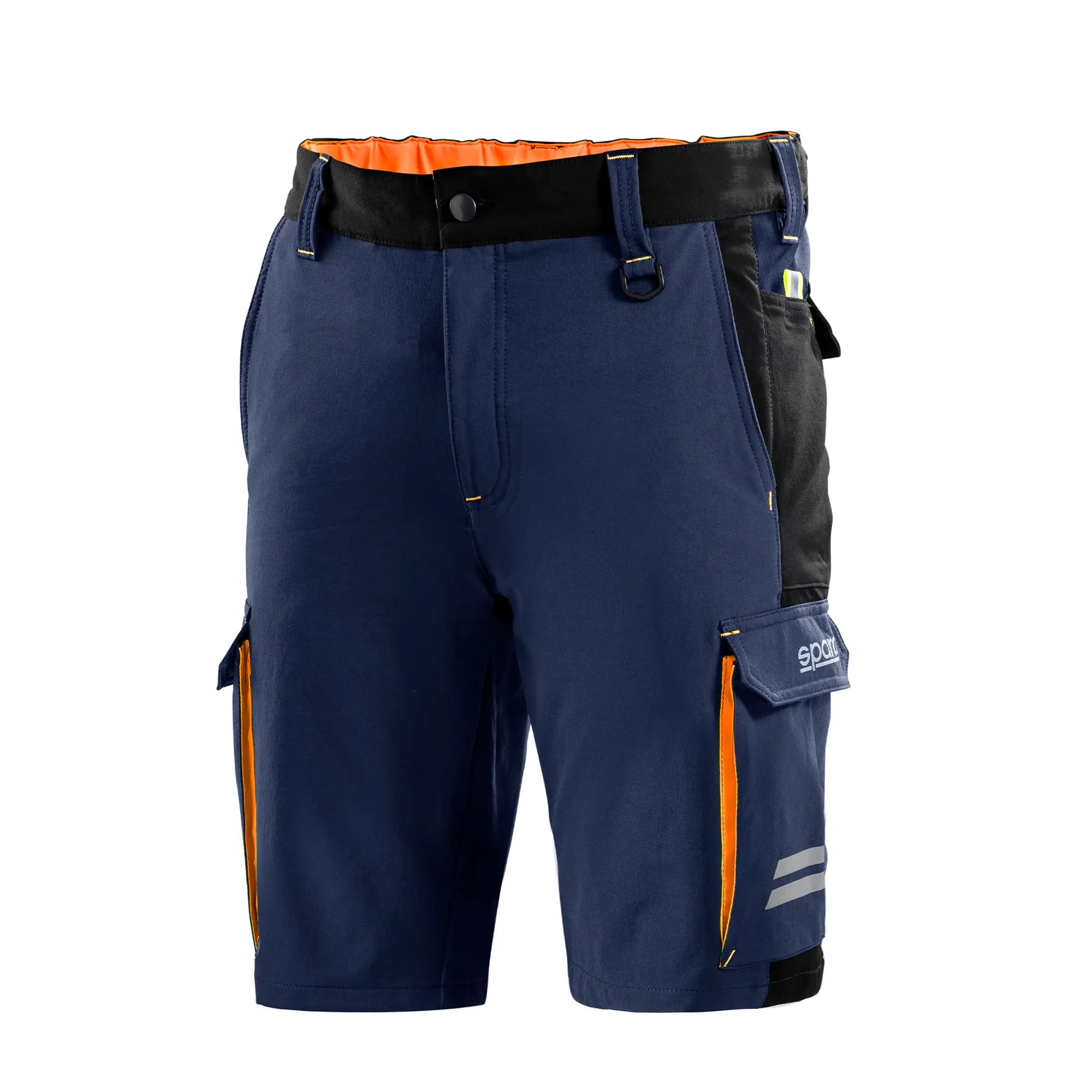 SPARCO 02418BMAF0XS Shorts Tech Atlanta navy blue/fluo orange XS Photo-0