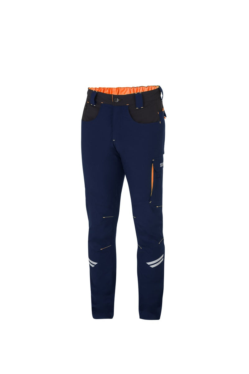 SPARCO 02425BMAF2M Mechanic's tech light trousers TW navy blue/ orange M Photo-0