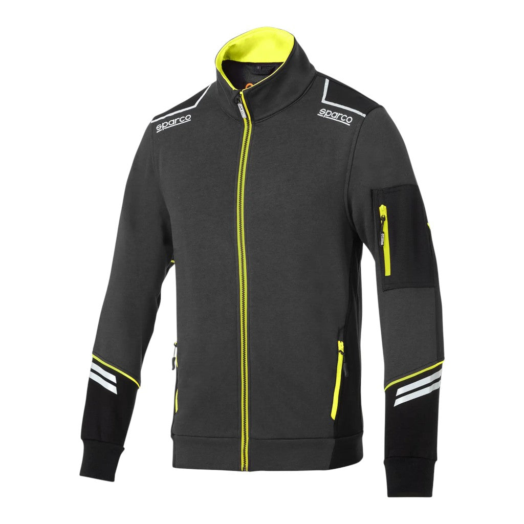 SPARCO 02429GSGF7XXX Full Zip Sweatshirt Tech Alabama, Grey/Yellow, Size 4XL Photo-0