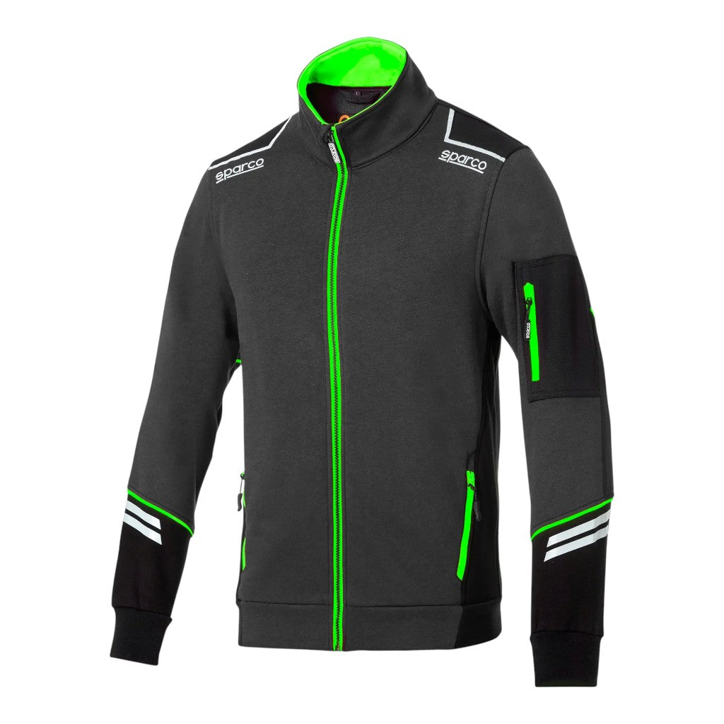 SPARCO 02429GSVF7XXX Full Zip Sweatshirt Tech Alabama, Grey/Green, Size 4XL Photo-0