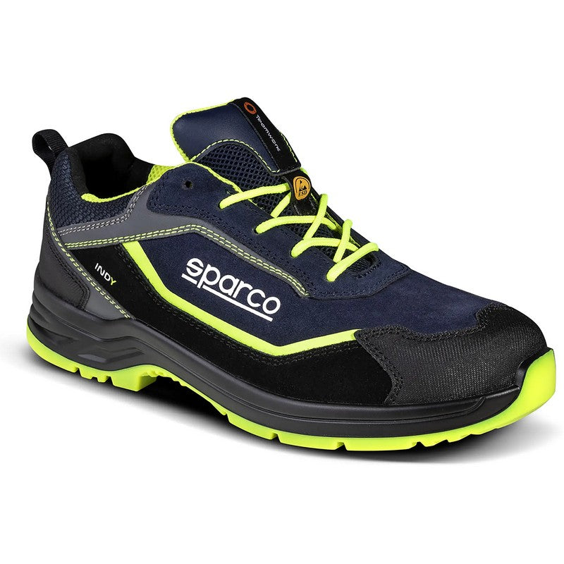 SPARCO 0753747BMGF Shoes Indy Baltimora S3 ESD blue marine/yellow fluo 47 Photo-0