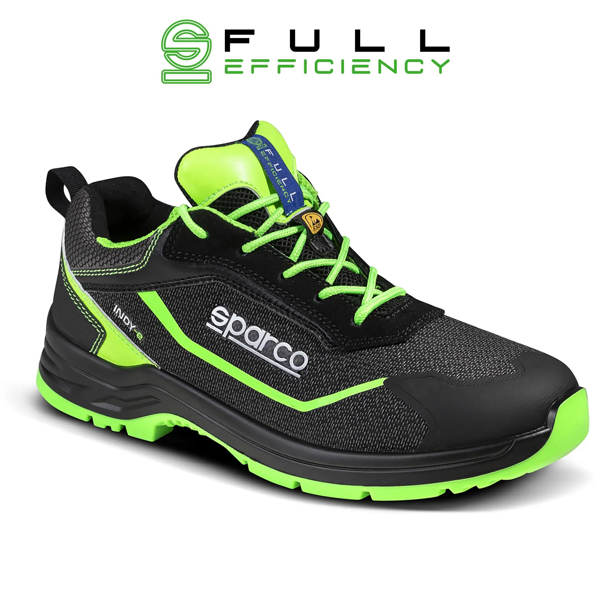SPARCO 0754039NRVF Shoes Indy-E Forester S3 ESD Black/Green fluo 39 Photo-0