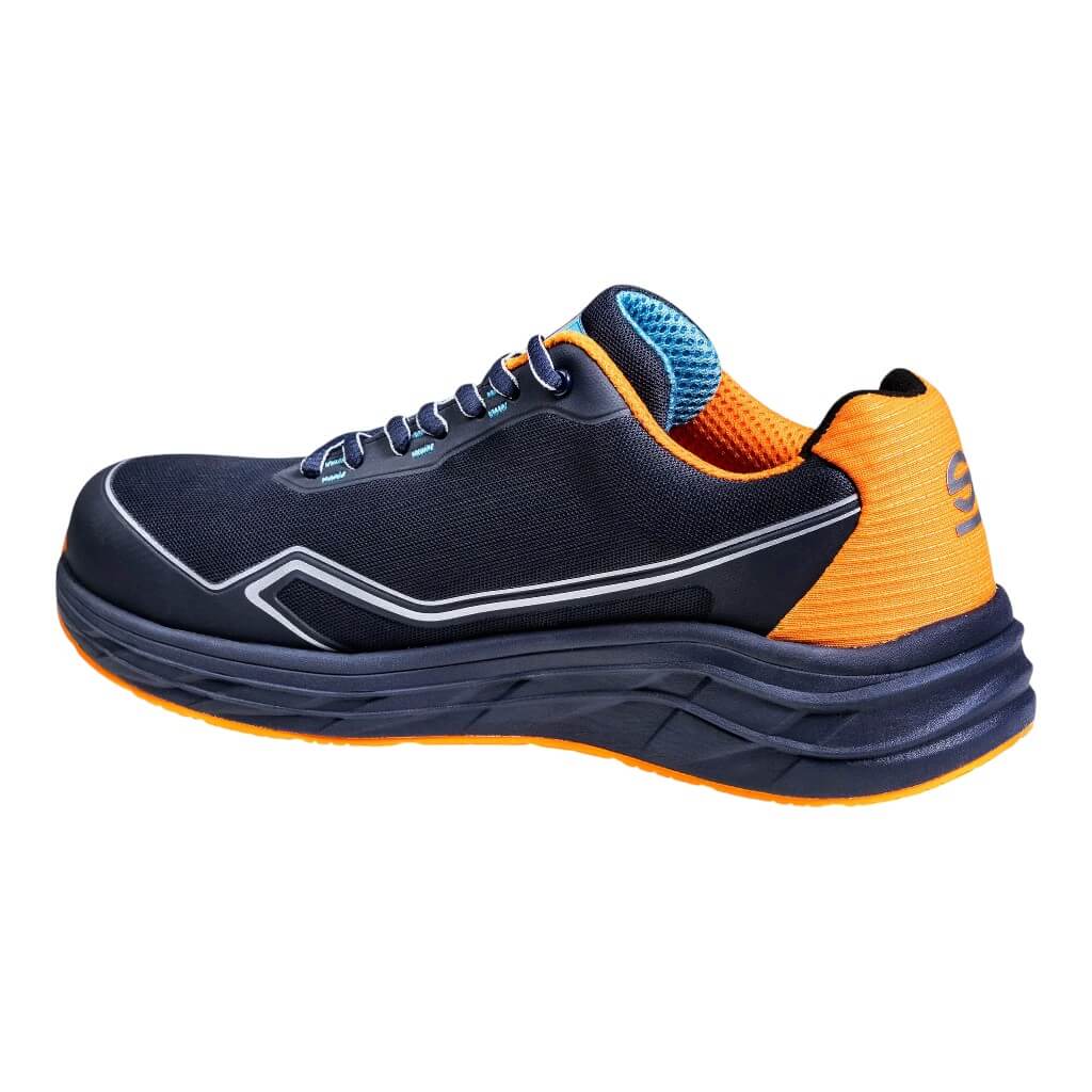 SPARCO 07545GU38BMAF Mechanics Shoes Mirage Gulf S1PS, Navy Blue/Fluo Orange, Size 38 Photo-1