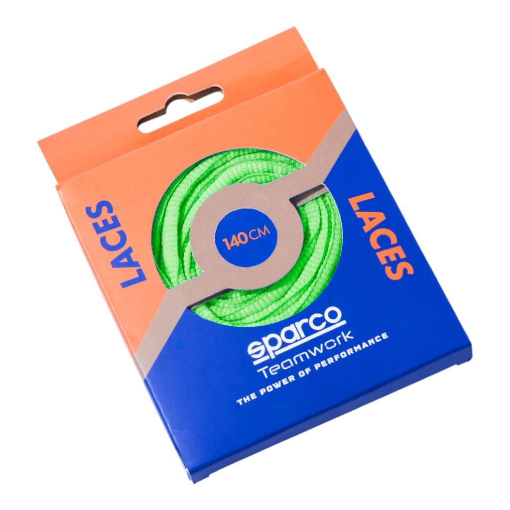 SPARCO BAT0024B0G06120 Shoes Laces TW ST V1, Fluo Green, Size 120 Photo-0