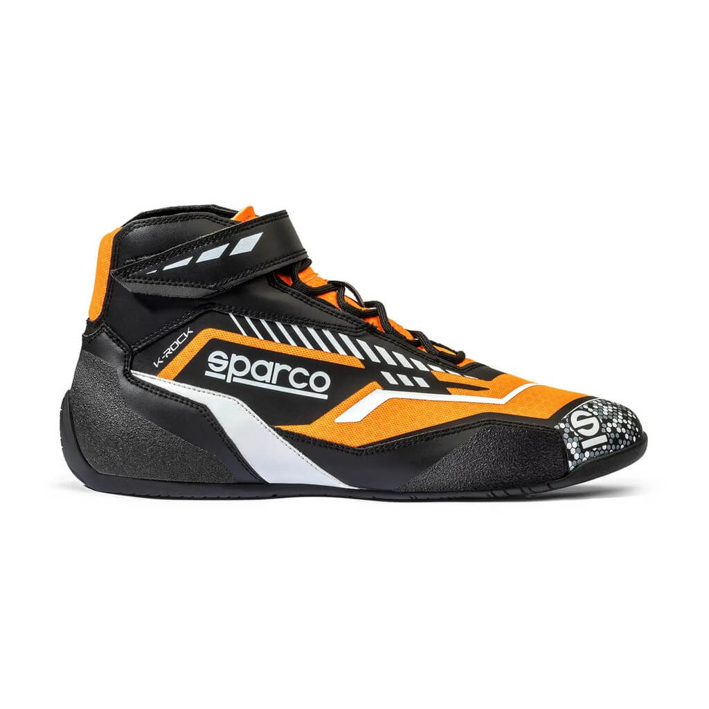 SPARCO BKB0001B0K04042 Karting Shoes K-Rock, Black / Fluo Orange, Size 42 Photo-0
