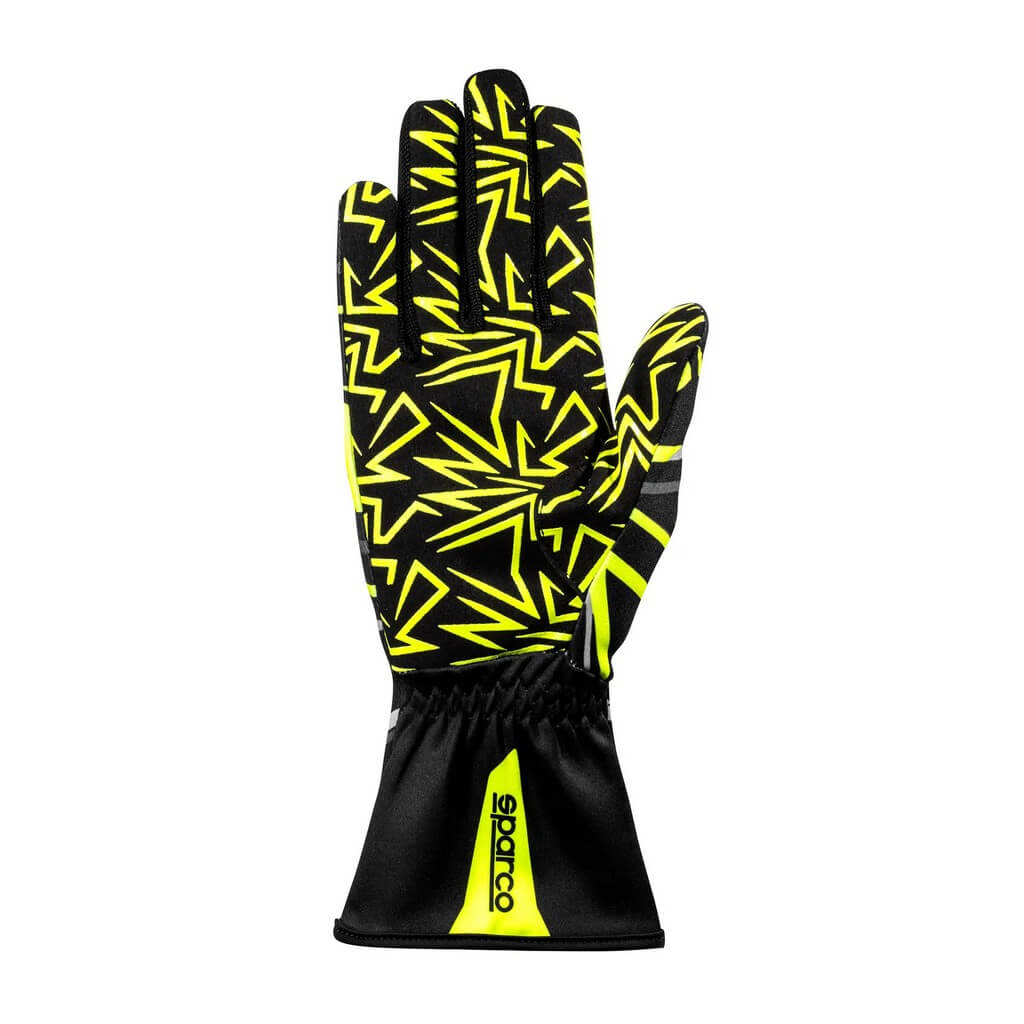 SPARCO BKG0001B0K08013 Karting Gloves K-Rookie, Black / Fluo Yellow, Size 13 Photo-1