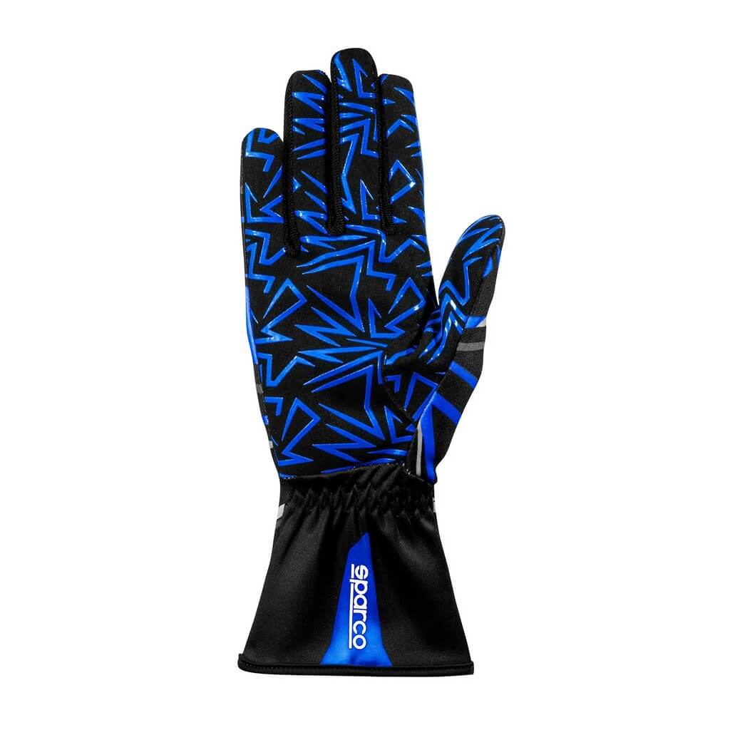 SPARCO BKG0001B0K16011 Karting Gloves K-Rookie, Black / Electric Blue, Size 11 Photo-1